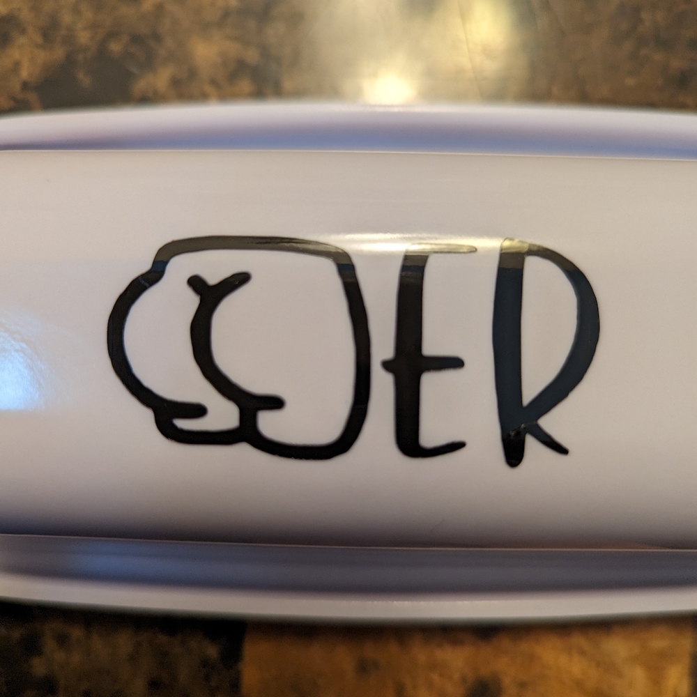 Melamine butter dish funny